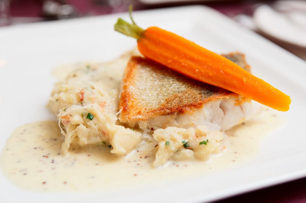 Zander auf Sauerkraut