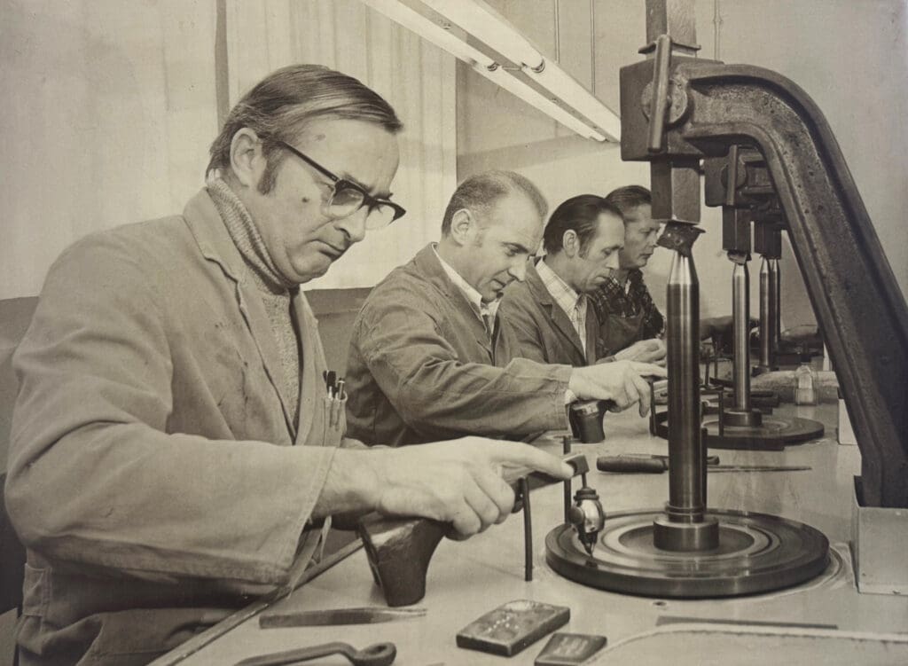 Diamantschleifer bei der Arbeit