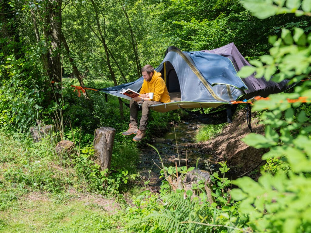 Baumzelt auf dem Campingplatz Donnersberg
