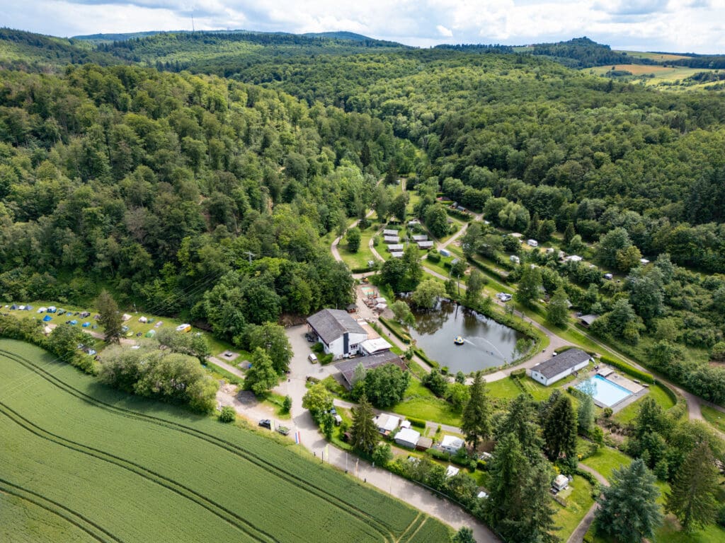 Blick auf den Campingplatz Donnersberg
