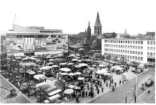 Wochenmarkt Kaiserslautern um 1960