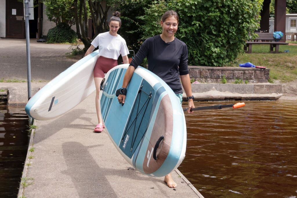 Vorbereitungen fürs Stand-up-Paddling